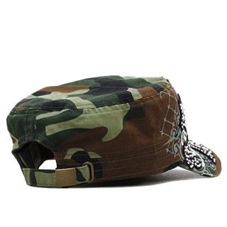 Fashion Cross Bling Crystal Design Baseball Cap Hat Cadet Military 