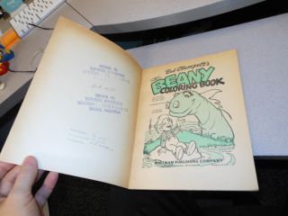 Bob Clampett Beany & Cecil coloring book UNUSED 1951 Whitman TV comic 