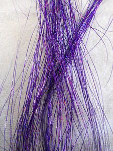   SPARKLE PURPLE Hair Flair Tinsel Extension Bling 36 inch EXTRA LONG