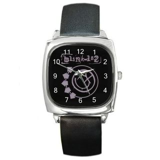 NEW* HOT BLINK 182 Square Metal Watch LeatherBand