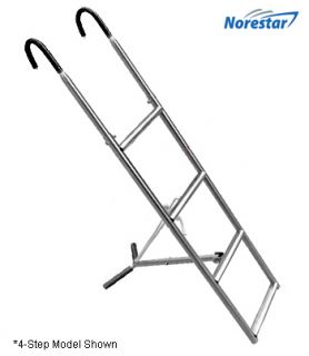 New 5 Step Rail Mounted Boat Boarding Ladder Removable