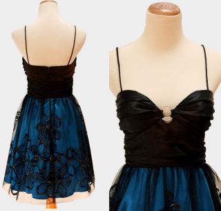 Blondie Nites $140 Black Blue Prom Evening Dress Size 3 Size 3 5 7 11 