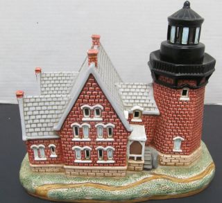 1995 Block Island Lefton Southeast Light American Lighthouse R I 1873 