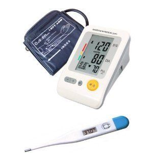 Digital Arm Blood Pressure Monitor Large LCD w 120 Memory Bonus 
