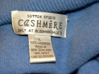  Sutton Studio100% Cashmere Blue Womens Sweater