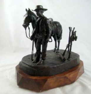  edition signed western bronze sculpture texas ranger bob johnson 