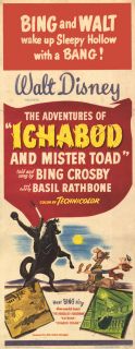   Toad Movie Poster 14x36 Insert Bing Crosby Eric Blore Basil