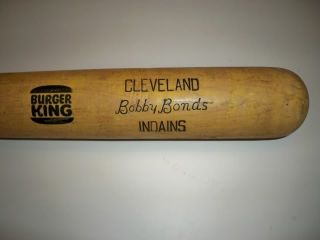 Adirondack Cleveland Indians Bobby Bonds Bat Misspelled Error