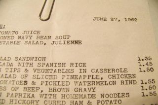 Bohannons Restaurant Menu Wine List San Jose 1962