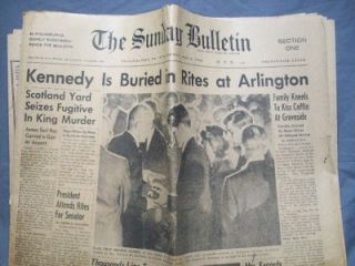 newspaper articles bobby kennedy june 5 1968 murder