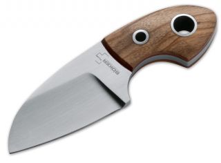 Boker Plus Vox Knives Gnome Fixed Blade w Olive Wood Handle 4 Overall 