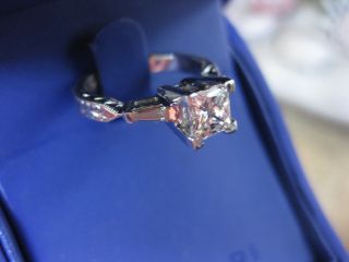    GIA 81 F VS1 Blue Nile Signature Ideal Diamond Engagement Ring