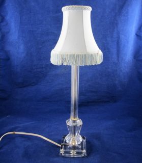   Lamp Glass Geometric Stand Powder Blue Fabric Tassel Shade
