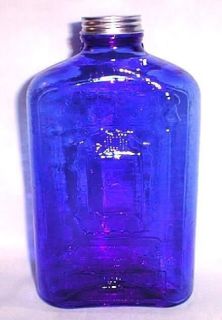 cobalt blue glass refrigerator water hard to find