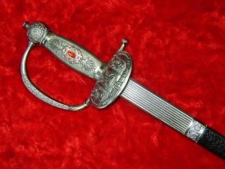 Replica Napoleon Bonaparte French Style Antiqued Silver Sword with 