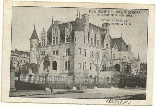 1905 New Home of Chas M Schwab Riverside Drive New York City