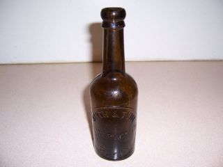 Antique Blyth Tyne Brewery Olive Glass Beer Bottle