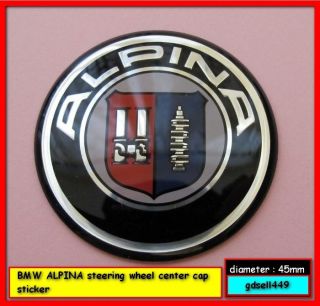 BMW ALPINA steering wheel Logo Cap Badge Emblem Cover Sticker for E60 