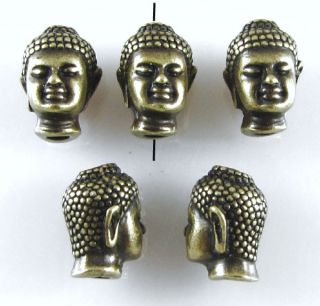 tierracast pewter beads brass oxide buddha head 5