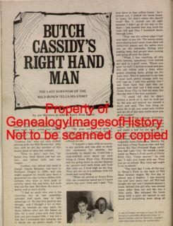   Butch Cassidys Right Hand Man Family Baker Betenson Boren
