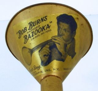 Antique 30s Bob Burns Kazooed Bazooka Kazoo WW1 Tin Music Toy 1900s 