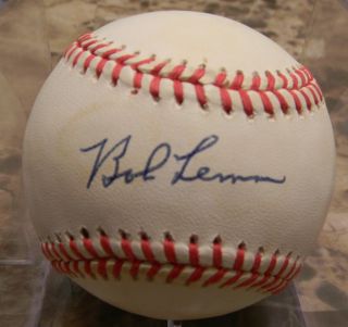 Bob Lemon Signed Baseball Auto OAL PSA DNA Yankees Indians
