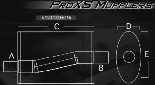 Borla Pro XS Exhaust Muffler 3 00x14 Offset Center