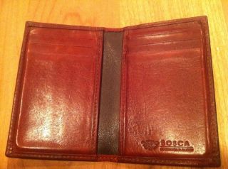 Bosca Wallet Mens Bifold Brown Leather