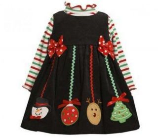Boutique Bonnie Jean Christmas Dress Size 4T Toddler Party Pageant 