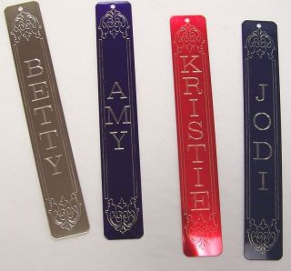 Colored Brass Personalized Bookmarks New