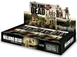 factory sealed box of walking dead season 2 sealed trading card box