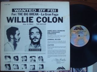 Willie Colon   La Gran Fuga/The Big Break (Fania SLP 394) Salsa LP