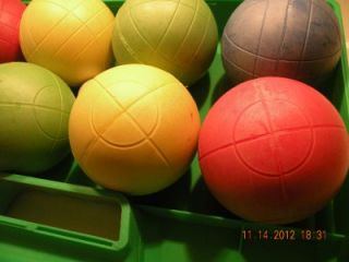 Franklin Bocce Ball Set 3720 3716 3714 with Carry Case Manual 8 Balls 