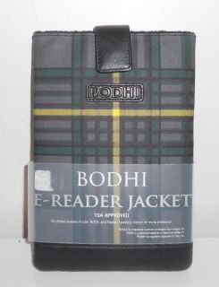 BODHI UNIVERSAL TECH SLEEVE PADDED CASE KINDLE NOOK E READER GREY 