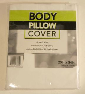 Body Pillow Cover Pillowcase Zippered Fits 20 inch x 54 inch Body 