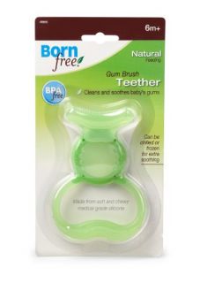 features of born free silicone gum brush teether soothes and 