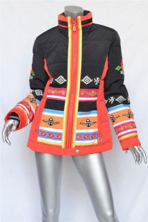 Bogner Goan Thylmann Black Red Embroidery Puffer Ski Snow Jacket Coat 