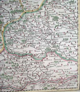1633 Jansson Aretin Sadeler Map Bohemia Czech RARE