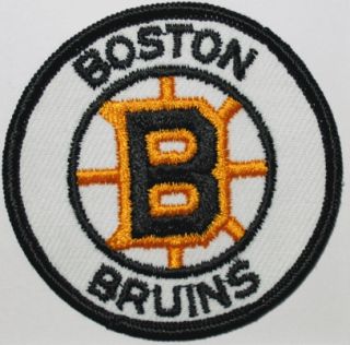 boston bruins patch 3 black logo crest nhl hockey