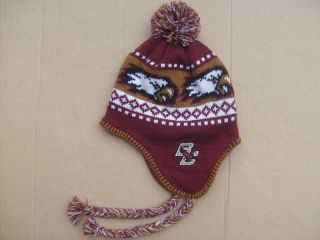 New Boston College Eagles Knit Earflap Hat Cap OSFA 309