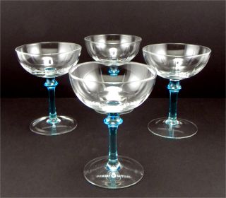BOMBAY SAPPHIRE GIN 2012 Holiday Gift Pack Martini Glasses Set of 4