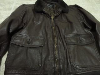 Vintage Original U s Navy G 1 Leather Bomer Jacket Great Cond not Much 