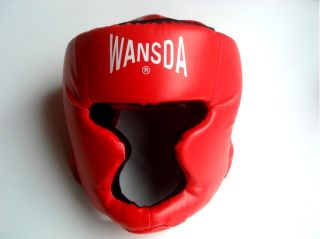    Headgear Head Guard Training Helmet Kick Boxing Protection Gear RED