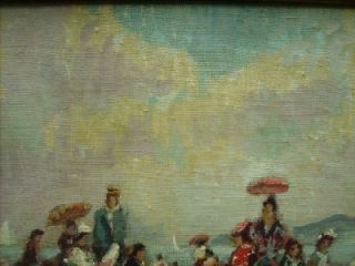 Merio Ameglio French Impressionist Beach Scene to $37 000