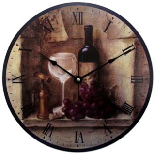 NEW Geneva 12 Inch Wine Wall Clock