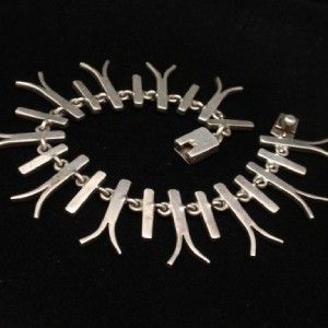 modernist bracelet spiked sterling silver mexico par