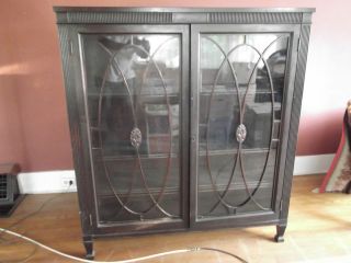  Antique Bookcase with Glass Doors