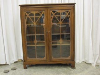 Antique Bookcase China Cabinet French Style Glass Doors