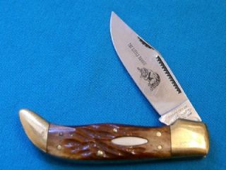 Vintage Parker Stag Bulldog Buffalo Folding Hunter Bowie Knife Knives 