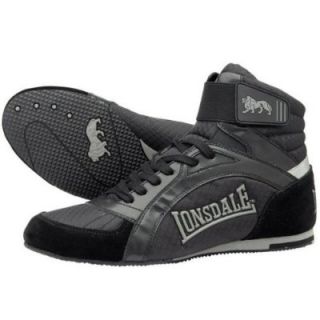 New Lonsdale Boxing Shoe Swift Black Kids Adult Boots